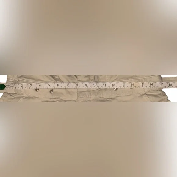 Good American Fit For Success Twill Palazzo Crop Jumpsuit in Ecru, Size: Large - Picture 14 of 14